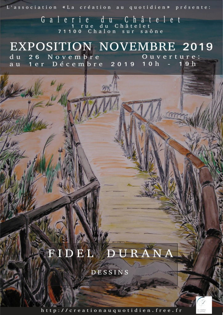 Affiche de l'exposition de Novembre 2019